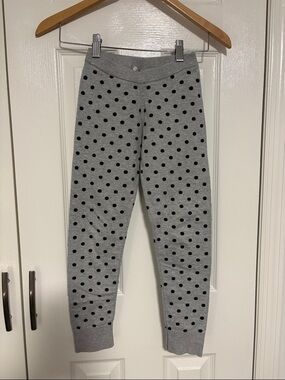 GAP Kids Girls Gray Polka Dot Knit Joggers size M